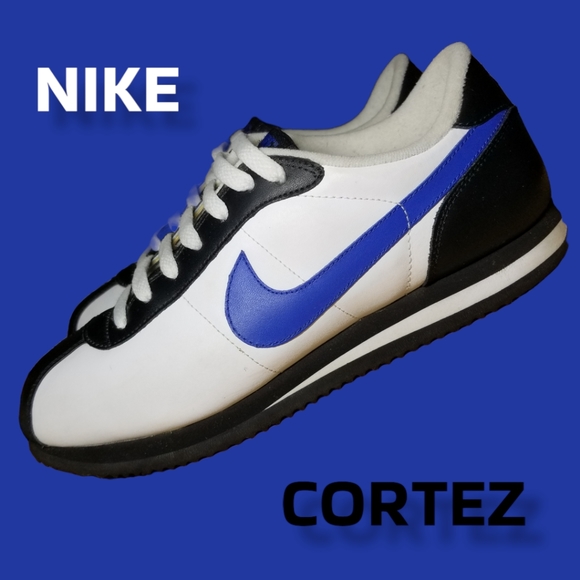 Nike Other - Nike Cortez Classic Running Shoe - white,black & blue
